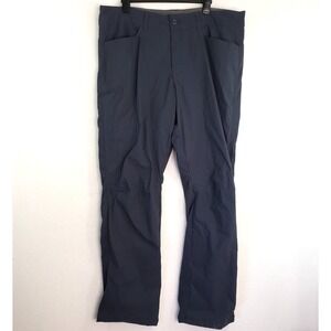 Eddie Bauer Outdoor Pant Mens 38x32 Navy Blue Straight Hiking Travel Lightweight
